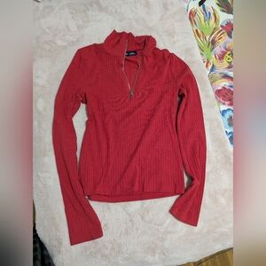 GAP Vibrant Red Zip Pullover